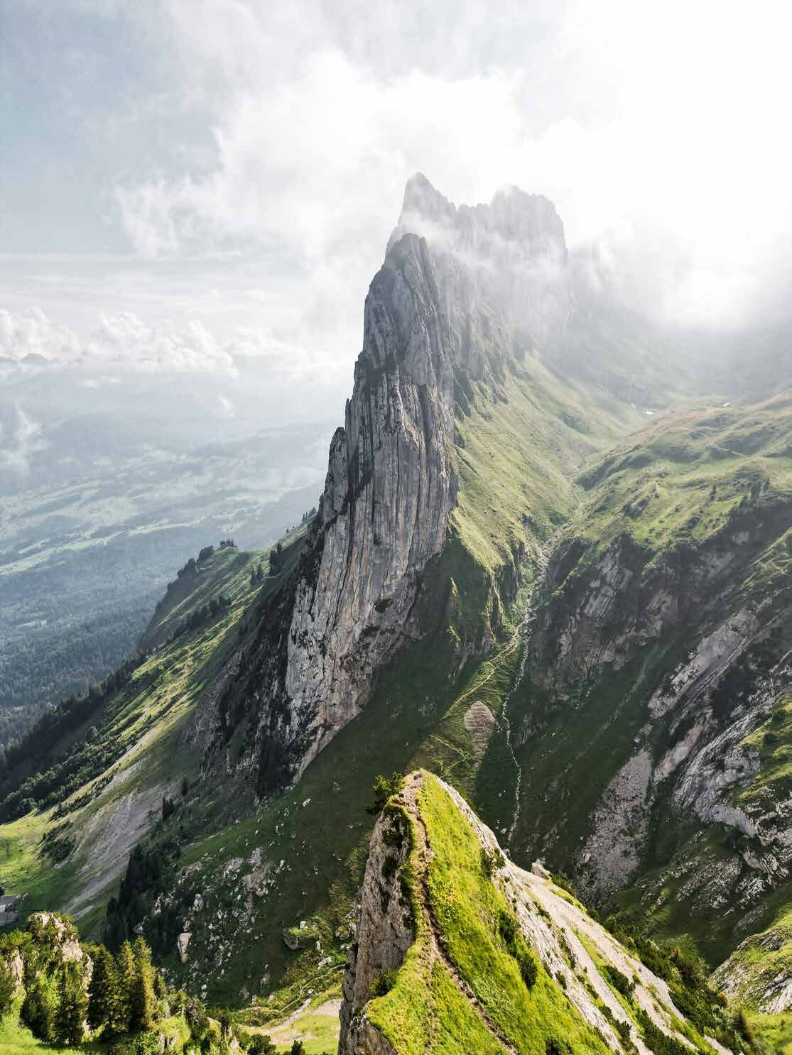 Dramatic mountain ridge