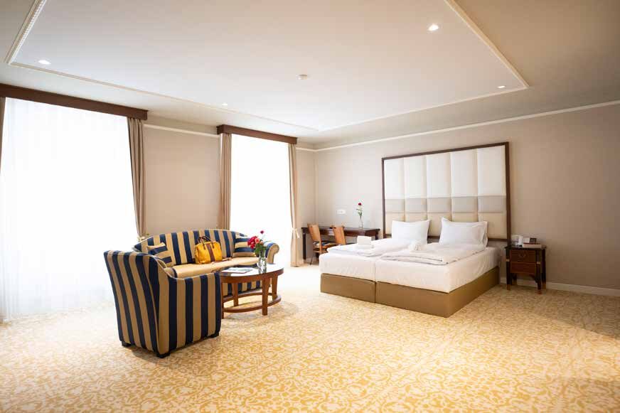 Spacious suite living area